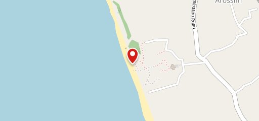Aaron's Beach hut on map