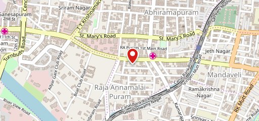 Cream Centre R A Puram Chennai on map