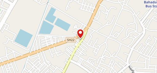 Delicious pizzas & burger on map