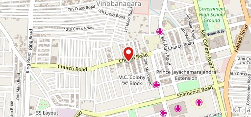Foodies North Indian Restaurant Church Road MCC A Block Daavanagere on map