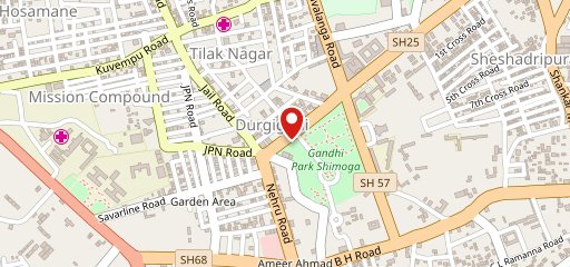Pizza Hut Durgigudi, Shivamogga on map