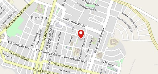 Pizzeria Infinity con forno a legna e servizio a domicilio a Floridia sulla mappa